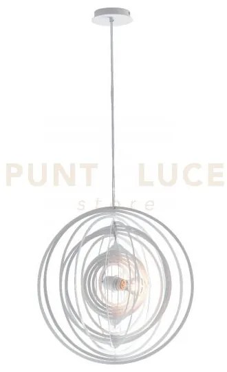 Lampadario a sospensione club bianca 1 luce attacco e27 50x50x120cm...