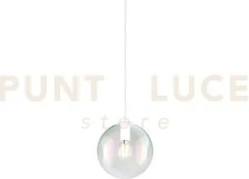 Sospensione 1 luce attacco e27 con cavo cm 250 in vetro 1234 d.20cm...