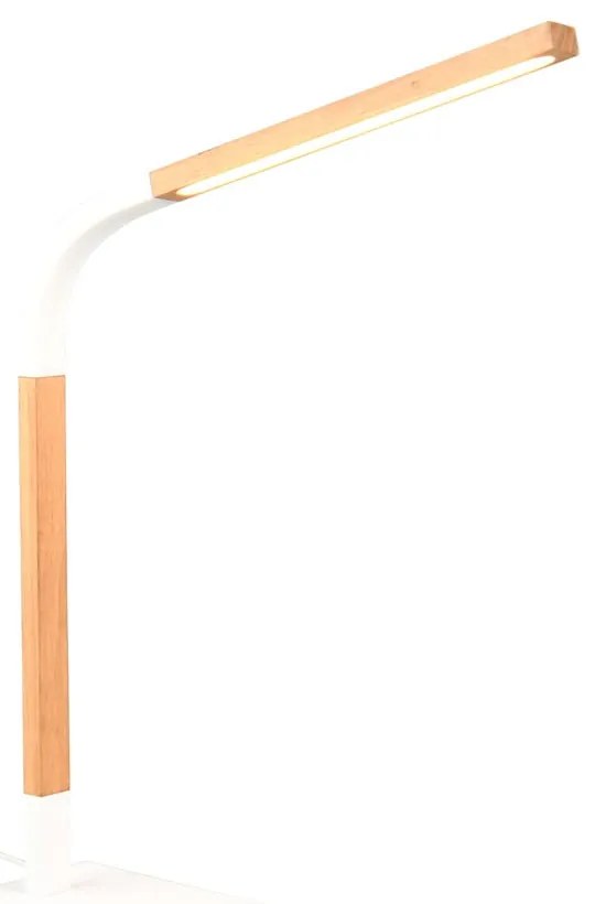 Lampada da tavolo dimmerabile a LED in colore bianco e naturale con paralume in legno (altezza 73,5 cm) Norris - Trio