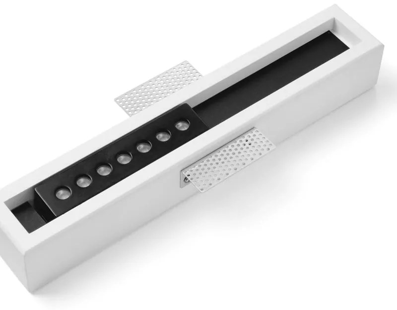 Faretto da incasso con fonte luminosa orientabile Modulo LED TECNICO KALANDRA bianco verniciabileX7.3 cm Luce bianco caldo