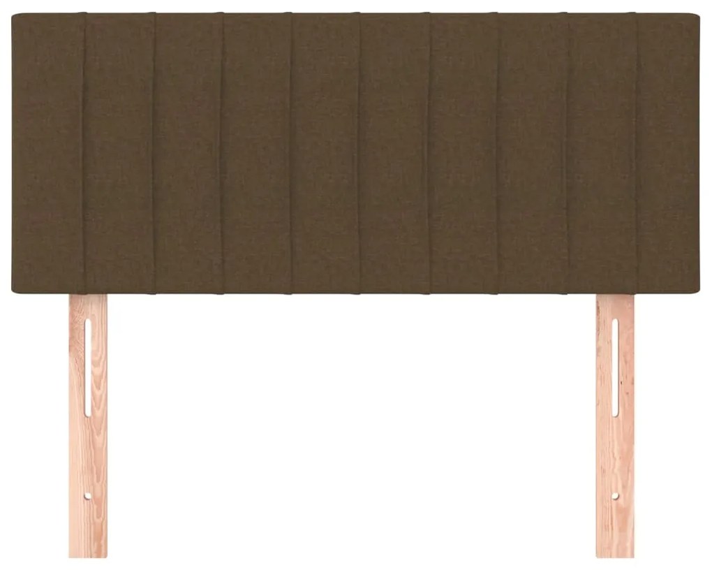 Testiera marrone scuro 80x5x78/88 cm in tessuto
