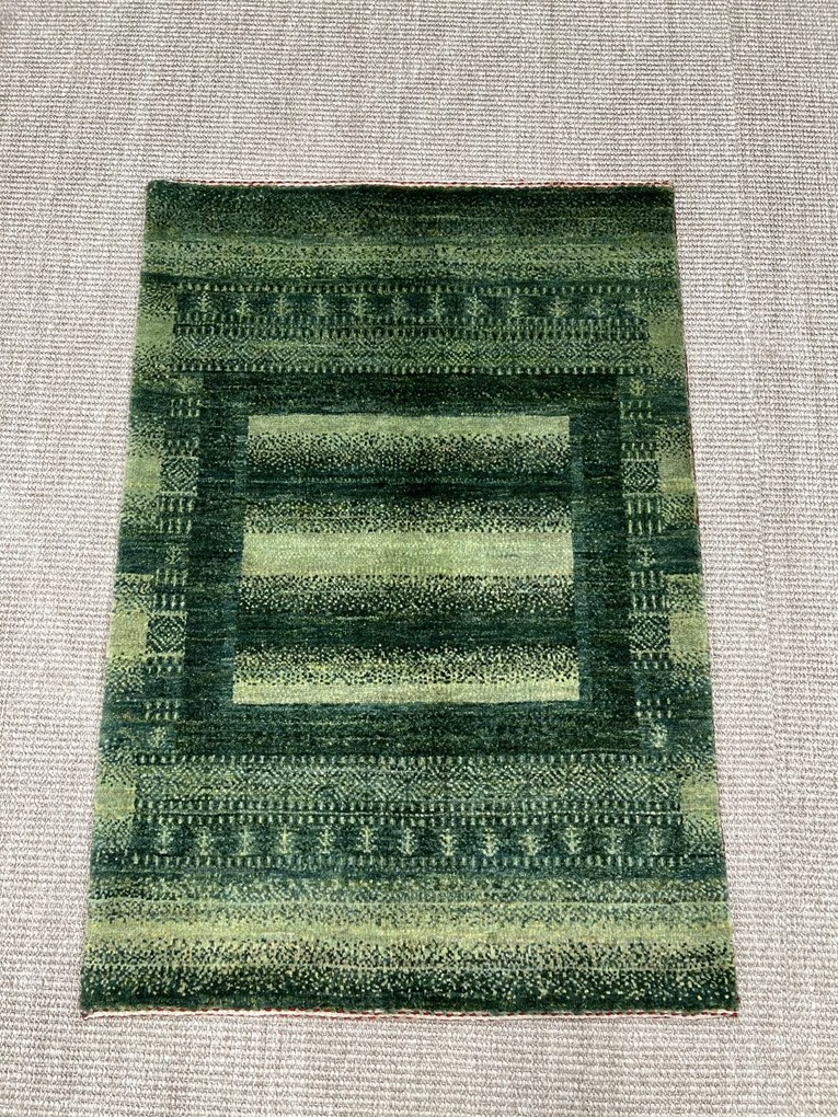 Loribaft Tappeto persiano 60 x 90 Verde (Iran) Annodato A Mano