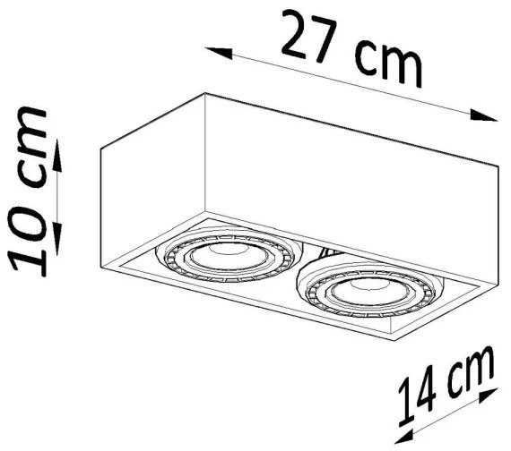 Sollux SL.0916 - Plafoniera QUATRO 2xGU10/40W/230V faggio
