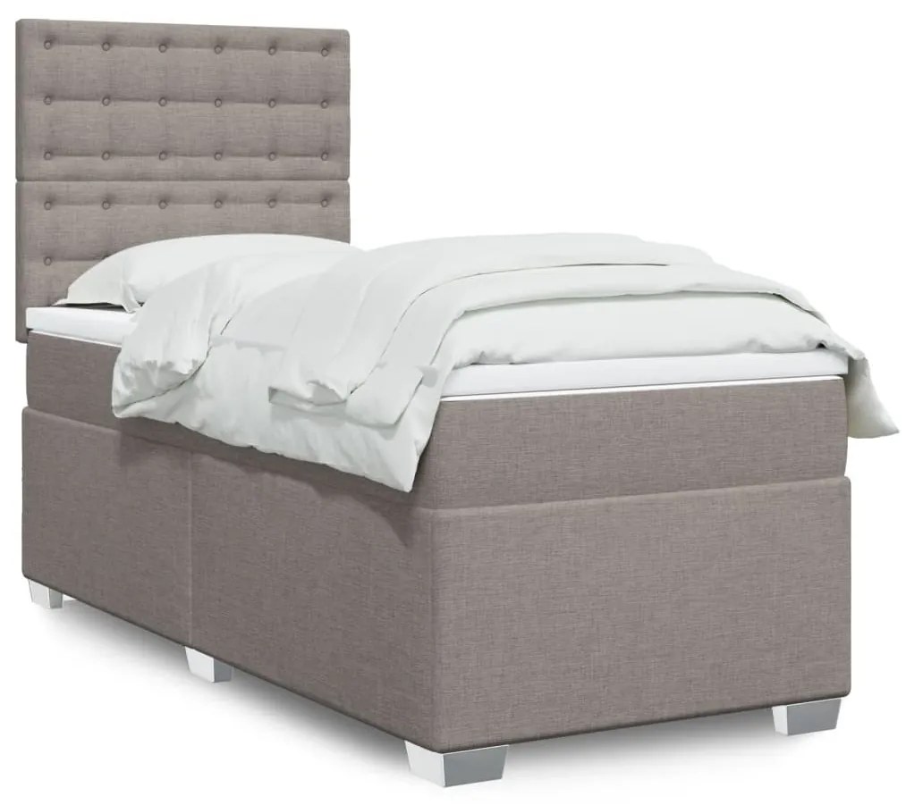 Giroletto A Molle Con Materasso Tortora 90x190 Cm İn Tessuto /
