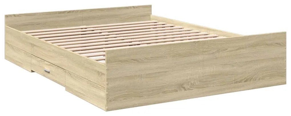 Giroletto cassetti rovere sonoma 150x200 cm legno multistrato
