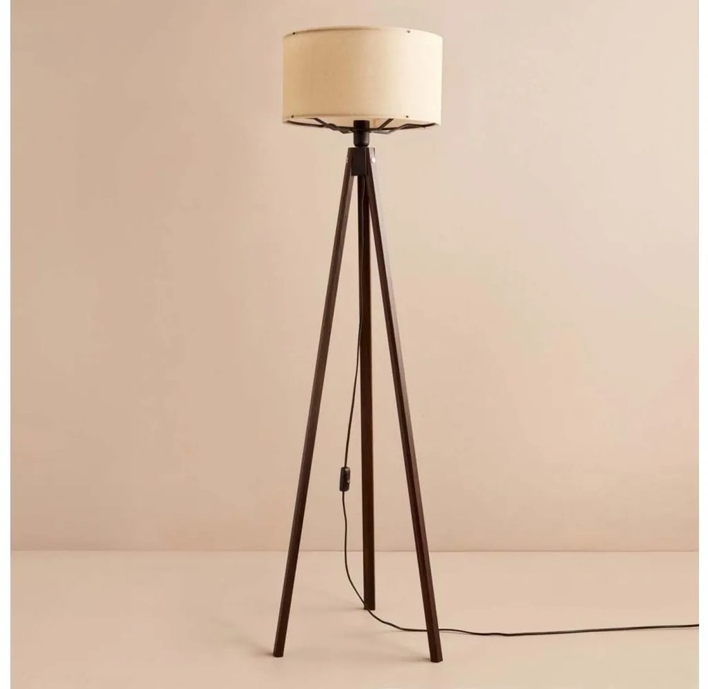 Lampada da terra AYD 1xE27/40W/230V marrone/beige