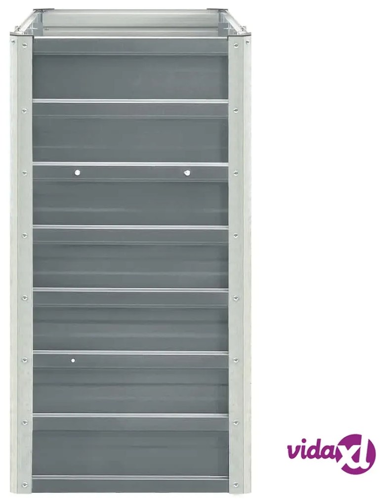 vidaXL Letto Rialzato in Acciaio Zincato 240x40x77 cm Grigio