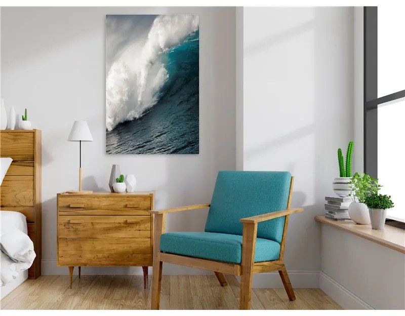 Quadro Ocean Wave (1 Part) Vertical  Colore Bianco, Dimensioni e Misure 40x60