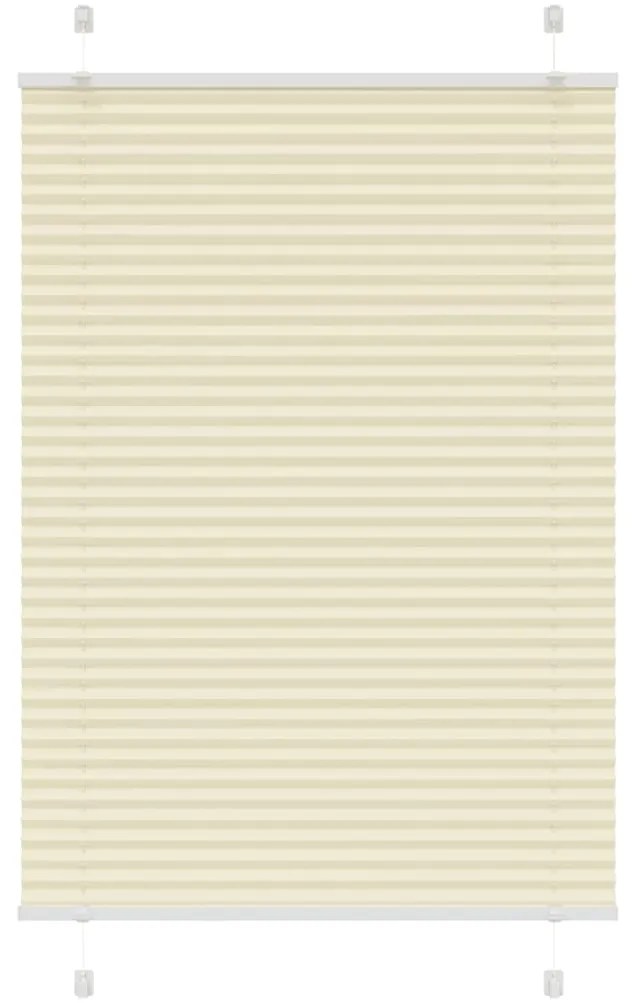 Tenda Plissettata Crema 95x150 Cm Larghezza Tessuto 94,4 Cm /