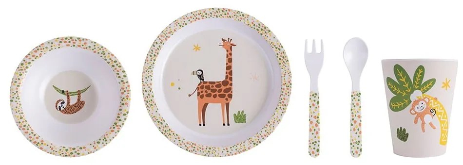 Set da pranzo per bambini 5 pezzi Jungle - Ladelle