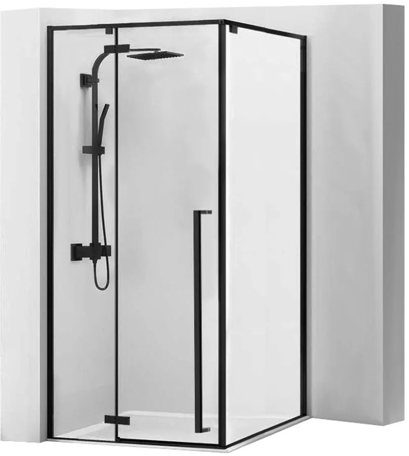 Rea Fargo box doccia 90x90 cm quadrato nero semiopaca/vetro trasparente REA-K6318