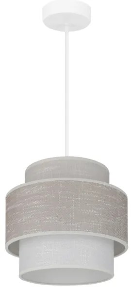 Brilagi - Lampadario a sospensione con filo DOVER SPACE 1xE27/15W/230V diametro 25 cm grigio/color crema