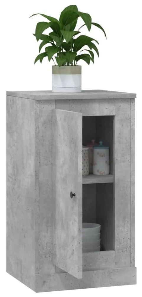 Credenza grigio cemento 37,5x35,5x67,5 cm in legno multistrato