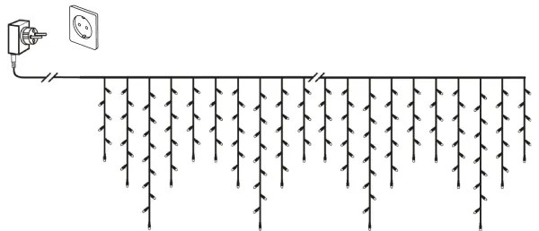 Eglo 410824 - Catena LED natalizia da esterno 480xLED/17x0,55m IP44 bianco caldo