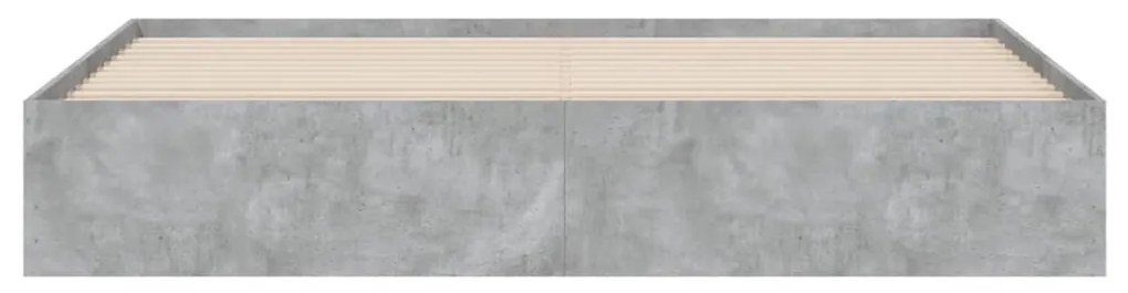 Giroletto Cassetti Grigio Cemento 160x200 cm Legno Multistrato