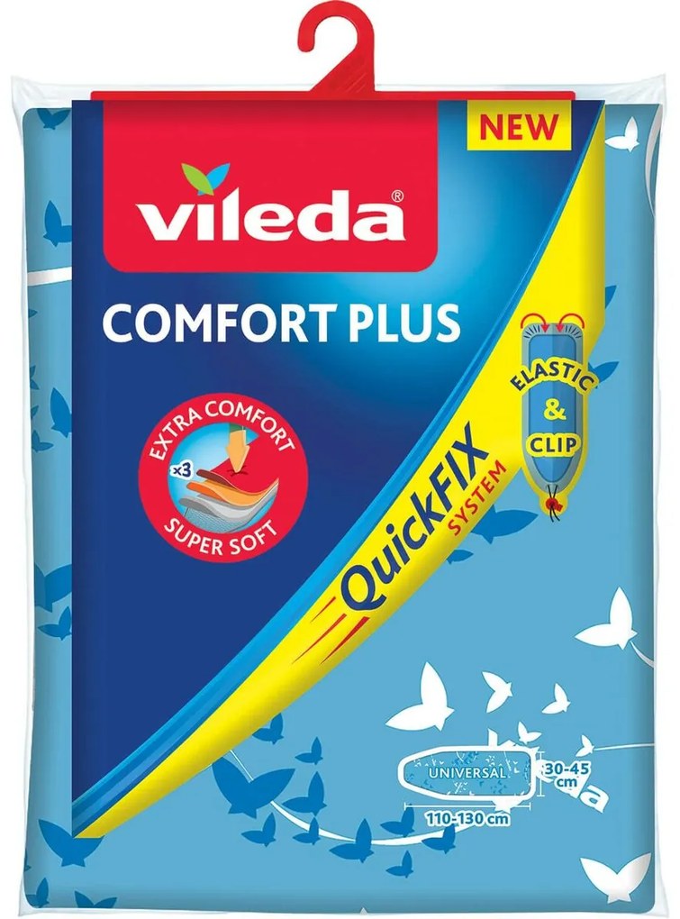 Copri asse da stiro Vileda 163255 Comfort Plus Azzurro (130 x 45 cm)