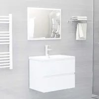 Set Mobili da Bagno Bianco in Truciolato 3071675