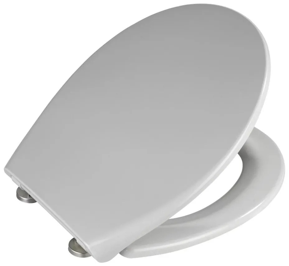 WENKO 22402100-WC sedile WC SAMOS 44,5x37,5 cm grigio/argento