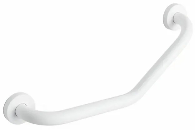 Maniglione di sicurezza in acciaio a 45 gradi da 30x30 cm bianco