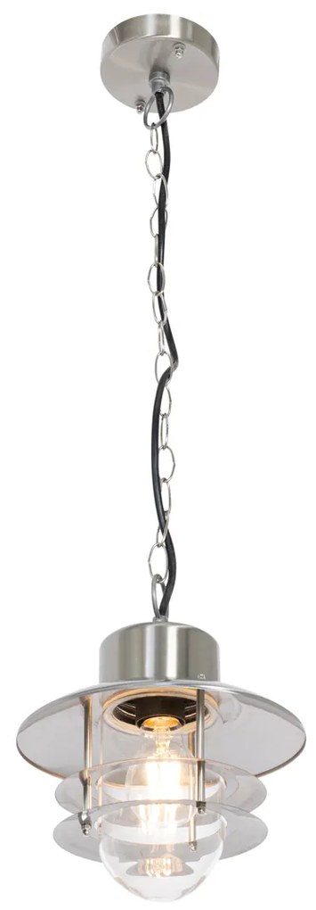 Lampada a sospensione industriale in acciaio IP44 - Shell