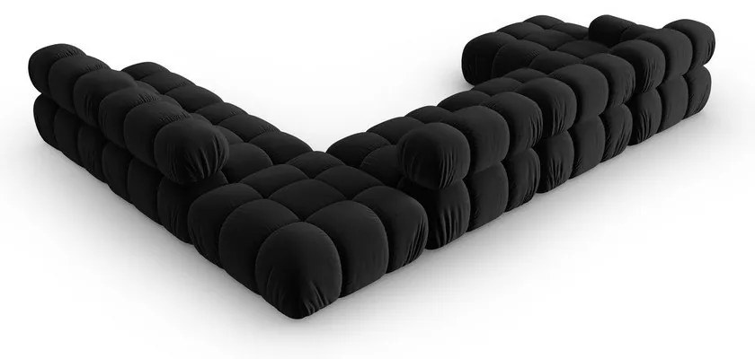 Divano in velluto nero 379 cm Bellis - Micadoni Home