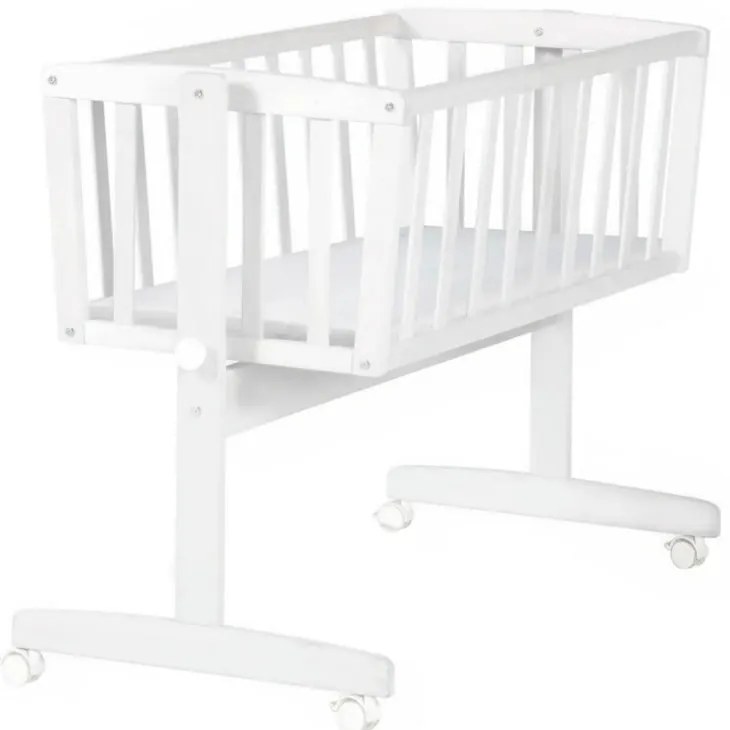 Culla bianca con ruote 40x90 cm – Roba