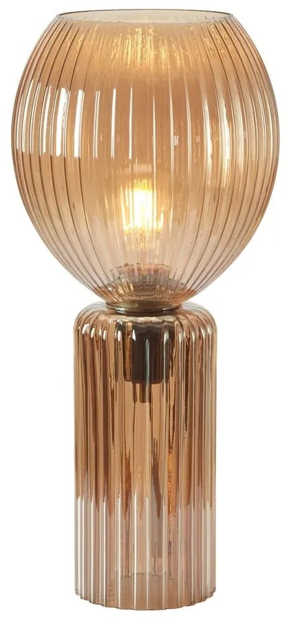 Lampada da tavolo color ambra con paralume in vetro (altezza totale 40 cm) Toulipa – Markslöjd