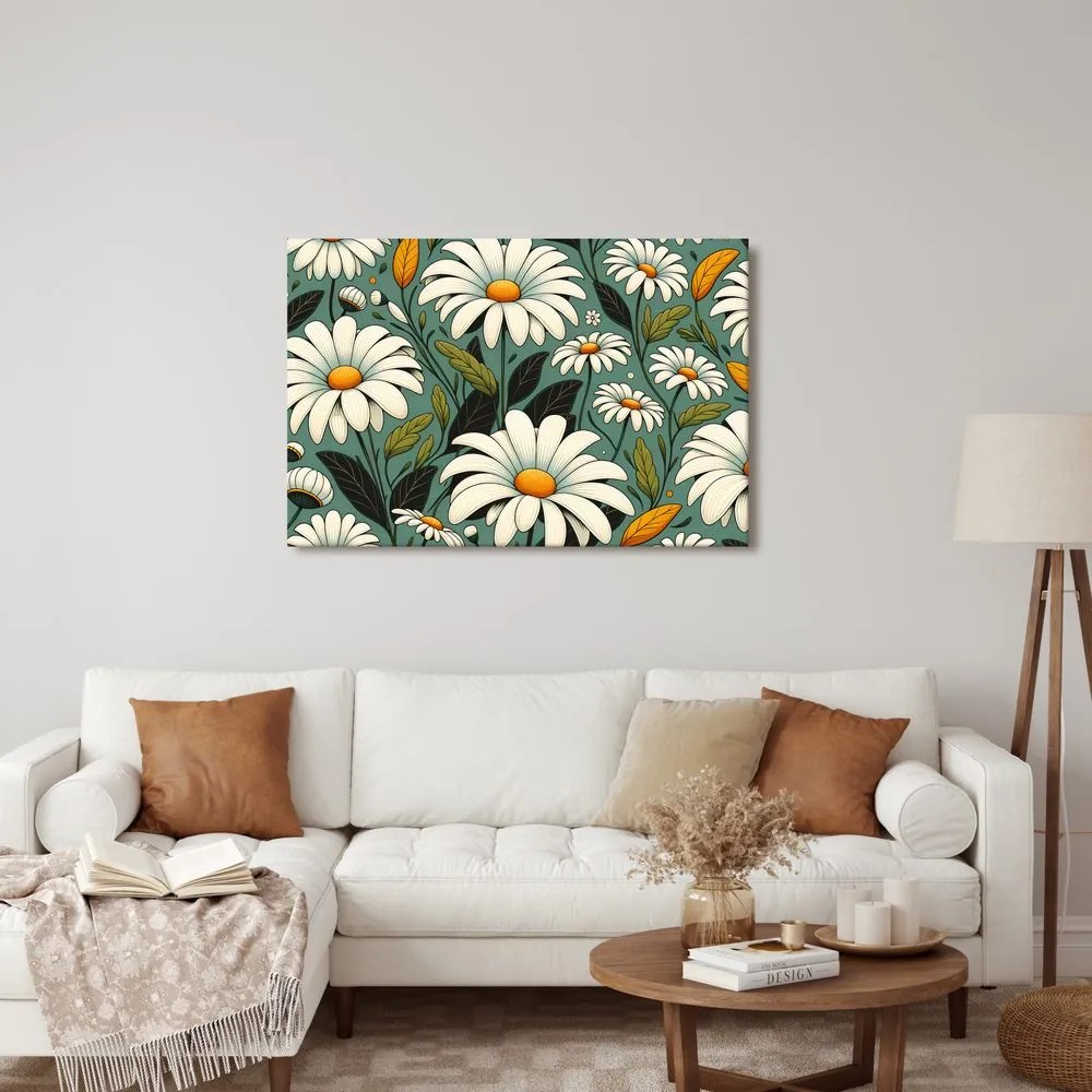 Quadro su tela – Margherite in fiore