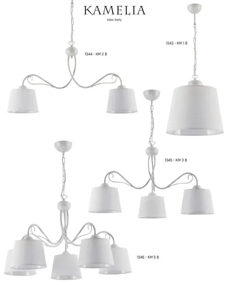 Jupiter 1343 - KM 1 B - Lampadario a sospensione con catena KAMELIA 1xE27/60W/230V