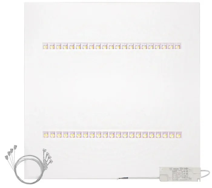 Pannello LED Sospeso 60x60 28W/36W/42W CCT, CRI92 con driver Philips Colore Bianco Variabile CCT, Potenza 28W