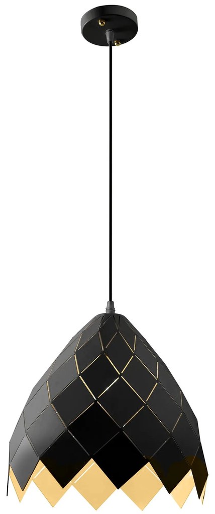 Lampada Da Soffitto Pensile Metallico Nero APP338-1CP