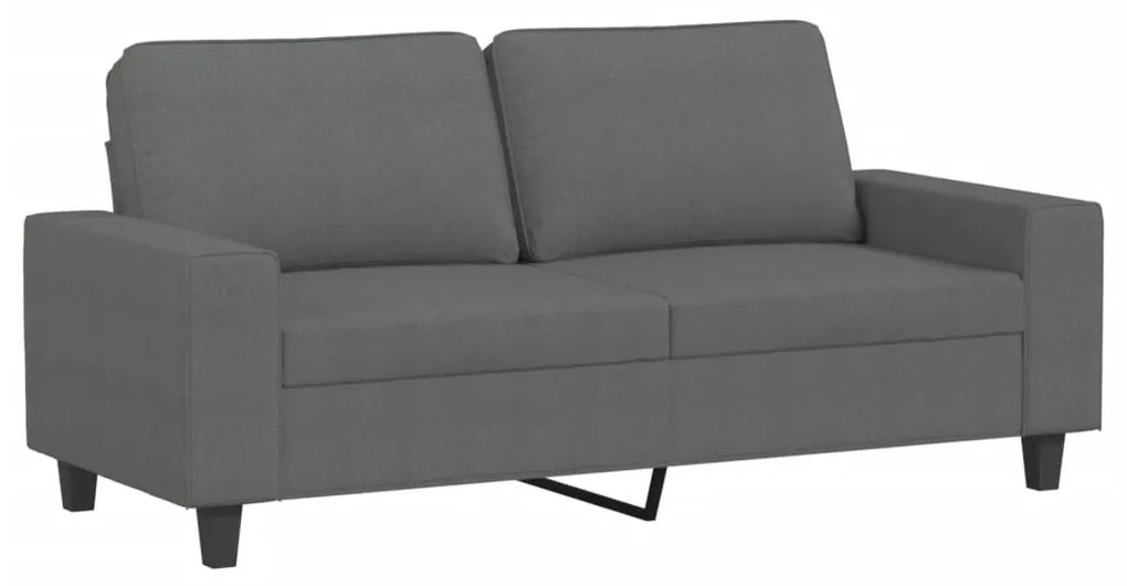 Set di divani 2 pz grigio scuro in tessuto