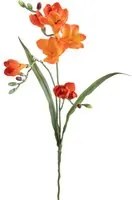 Set 6 Fiori Artificiali di Fresia con Due Fiori Altezza 63 cm Arancio