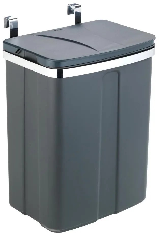 WENKO 54903100 - Cestino montabile sulla porta 26x36,5 cm grigio/argento