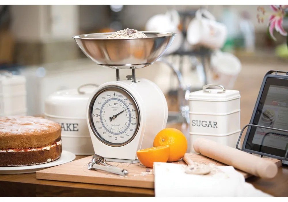 Bilancia da cucina in crema, portata 4 kg Living Nostalgia - Kitchen Craft