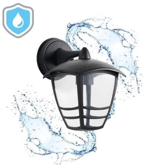 Applique da esterno TEVIO KD 1xE27/60W/230V IP54 nero