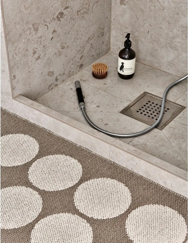 Passatoia da interno/esterno marrone/beige 70x160 cm Hugo Walnut Linen – Pappelina