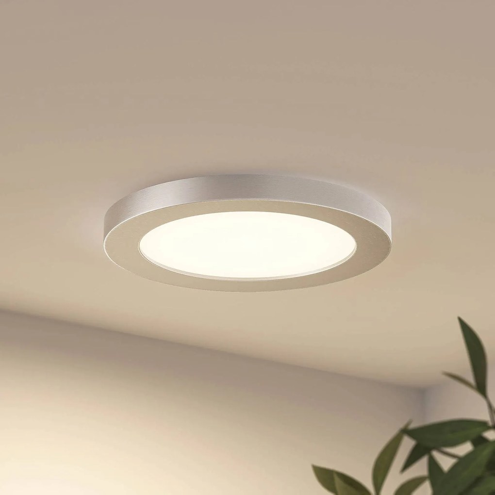 Prios Aureka Plafoniera LED, 22,5 cm, incasso, metallo