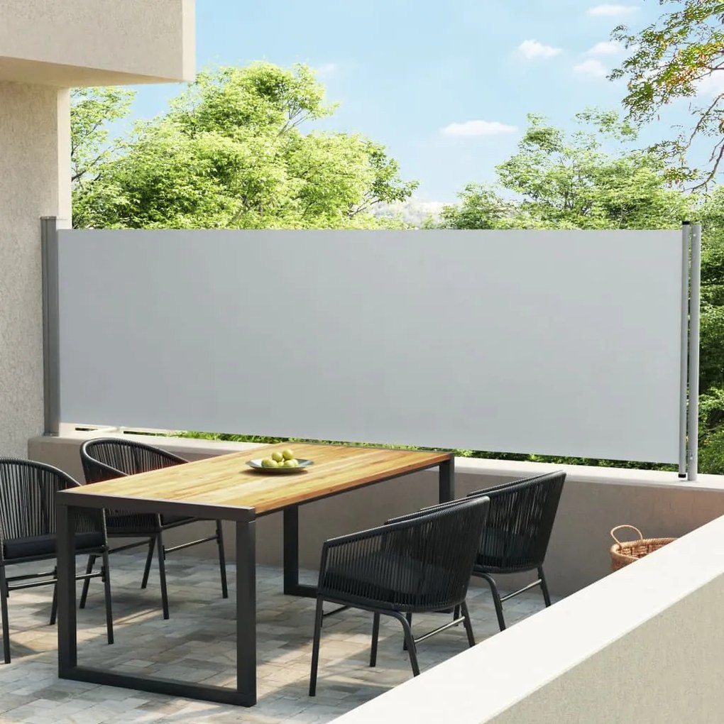 Tenda Laterale Retrattile Per Patio 140x600 Cm Grigio /