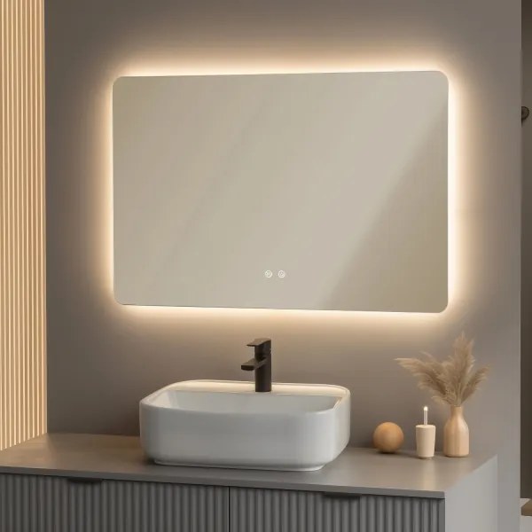 Brilagi - Specchio da bagno LED dimmerabile con riscaldamento antiappannamento e retroilluminazione DIANA LED/20W/230V 60x90 cm IP44