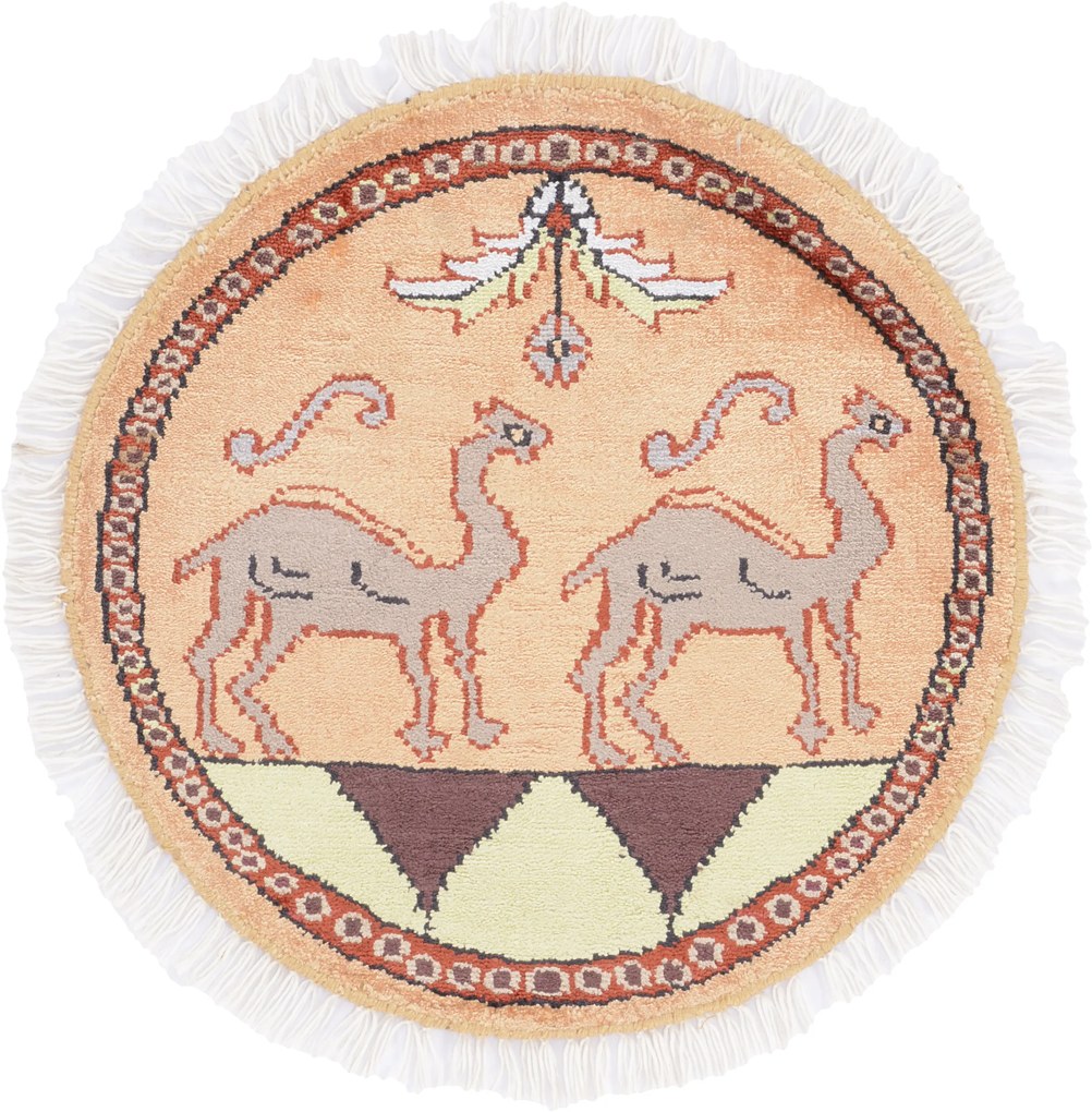 Agra Tappeto orientale 50x50 (Indian) Annodato A Mano