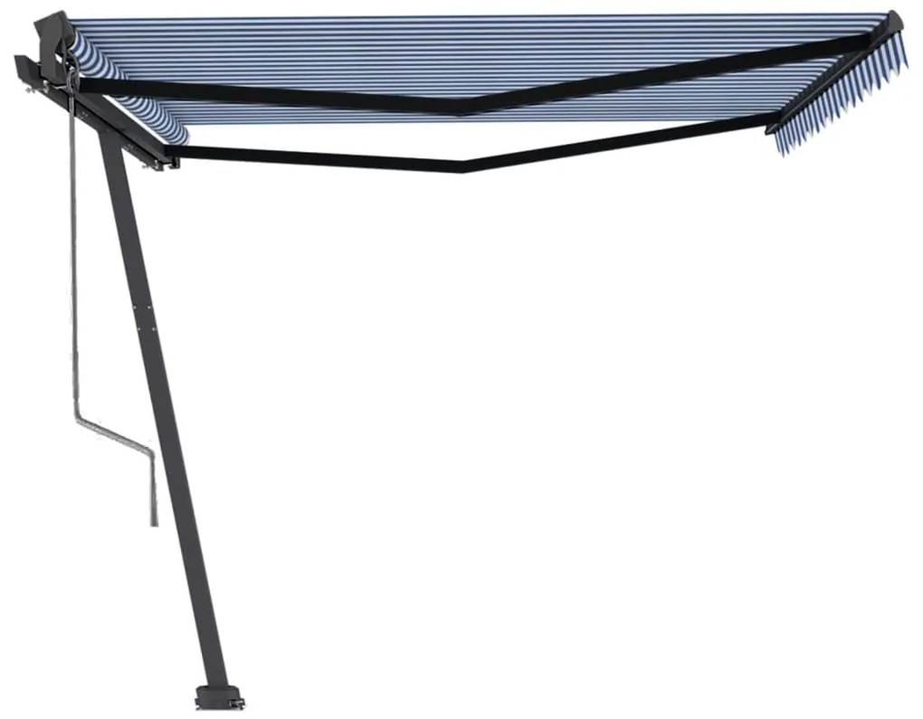 Tenda Retrattile Automatica con Palo 450x350 cm Arancio Marrone