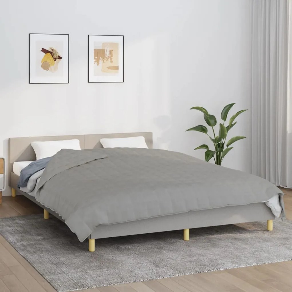 Coperta Ponderata Grigia 200x230 Cm 9 Kg Tessuto /