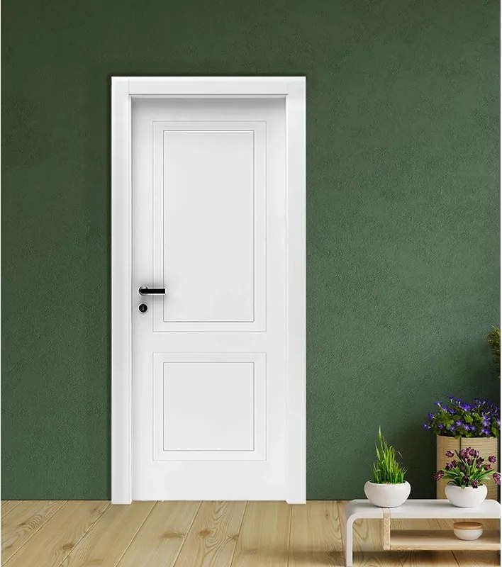 Porta interna a battente Clew in legno colore bianco, L 70 x H 210 cm, apertura reversibile