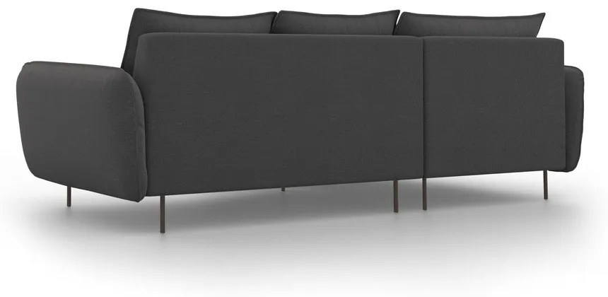 Divano angolare grigio scuro, angolo sinistro Vienna - Cosmopolitan Design