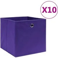 Contenitori 10 pz in Tessuto non Tessuto 28x28x28 cm Viola cod mxl 41454