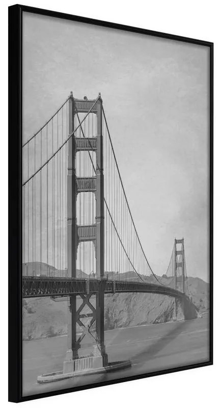 Poster  Bridge in San Francisco II  Cornice Quadri Cornice nera, Larghezza x Altezza Home decor 30x45