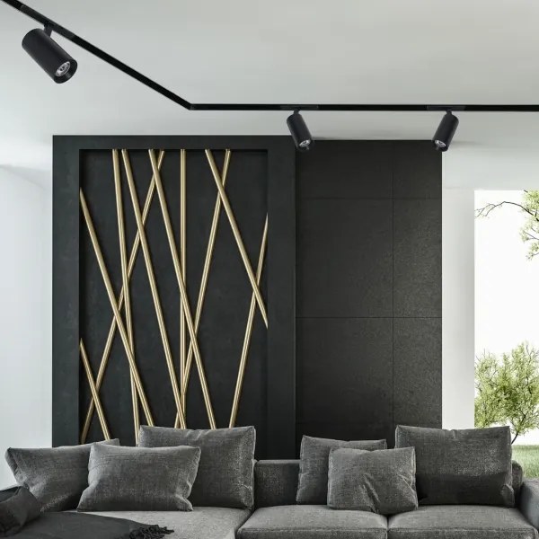 Faretto LED per binario MAGNETIC TRACK LED/10W/48V nero