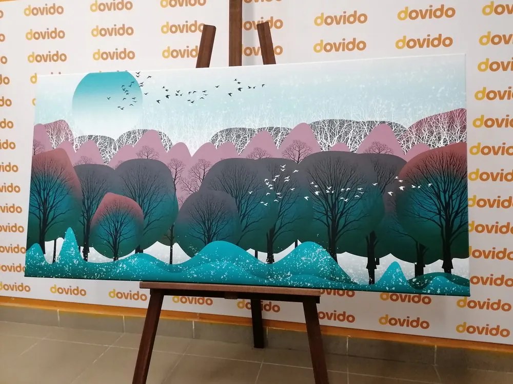 Quadro su tela – Design moderno della giungla