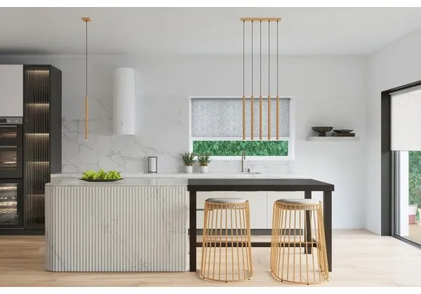 Sollux SL.1173 - Lampadario a sospensione con filo PASTELO 5xG9/8W/230V oro